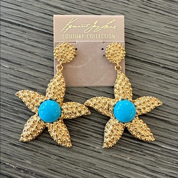 NWT Kenneth Jay Lane starfish earrings - Picture 2 of 6